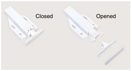 Sugatsune MLC-100DS-WT Non-Magnetic Touch Latch, Retaining Force-9.2 Kg, Push Out Force-1.4 Kg, White