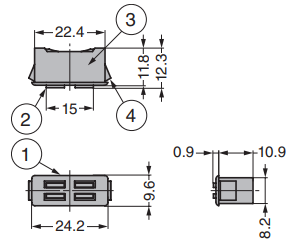 Sugatsune MC-FS3 Magnetic Catch (Snap-In Type)