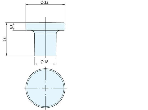 Sugatsune ES-Z201-33 ESOR Cabinet Handle, Diameter-1-5/16"