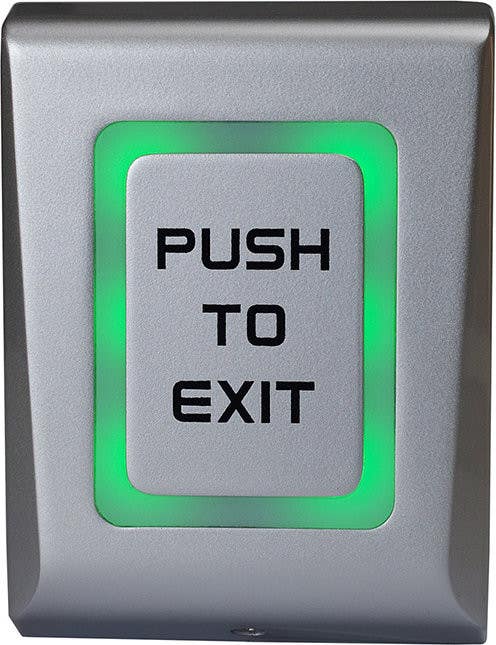 Camden Door Control CM-9800 Series Surface Mount LED Illuminated Push/Exit Switch, Black