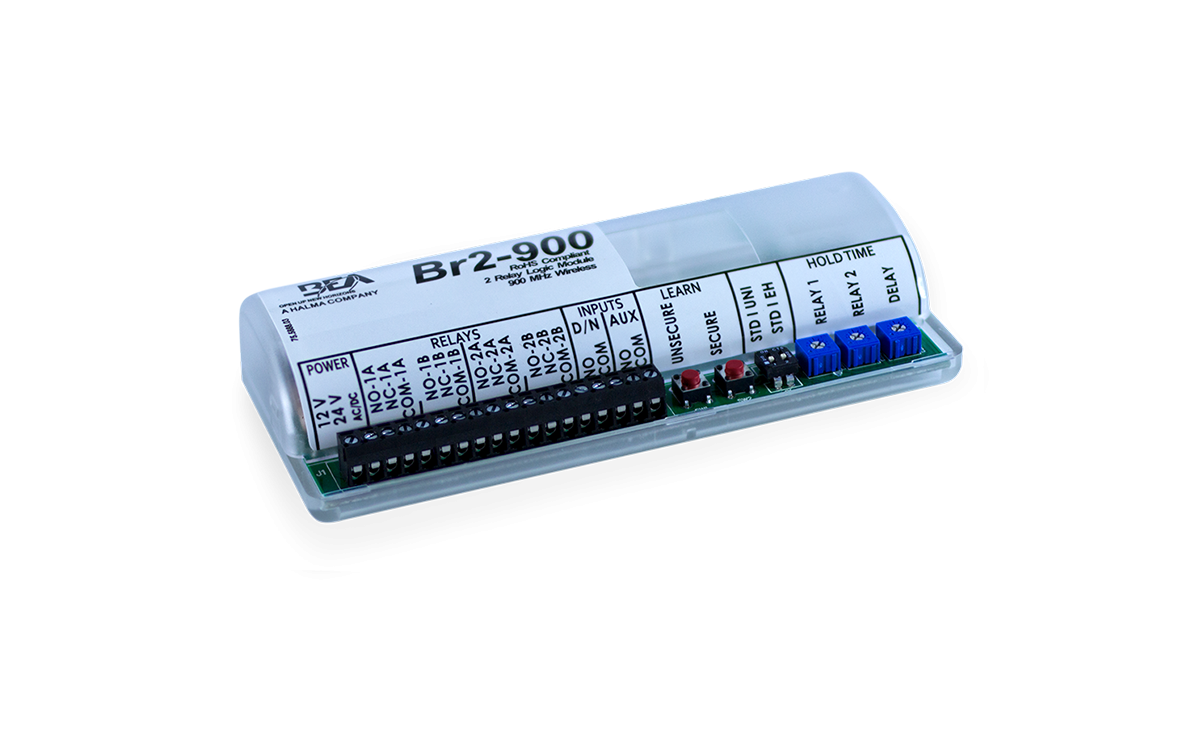 BEA BR2-900 2-Relay Logic Module W/ Built-In 900 MHZ Wireless Technology