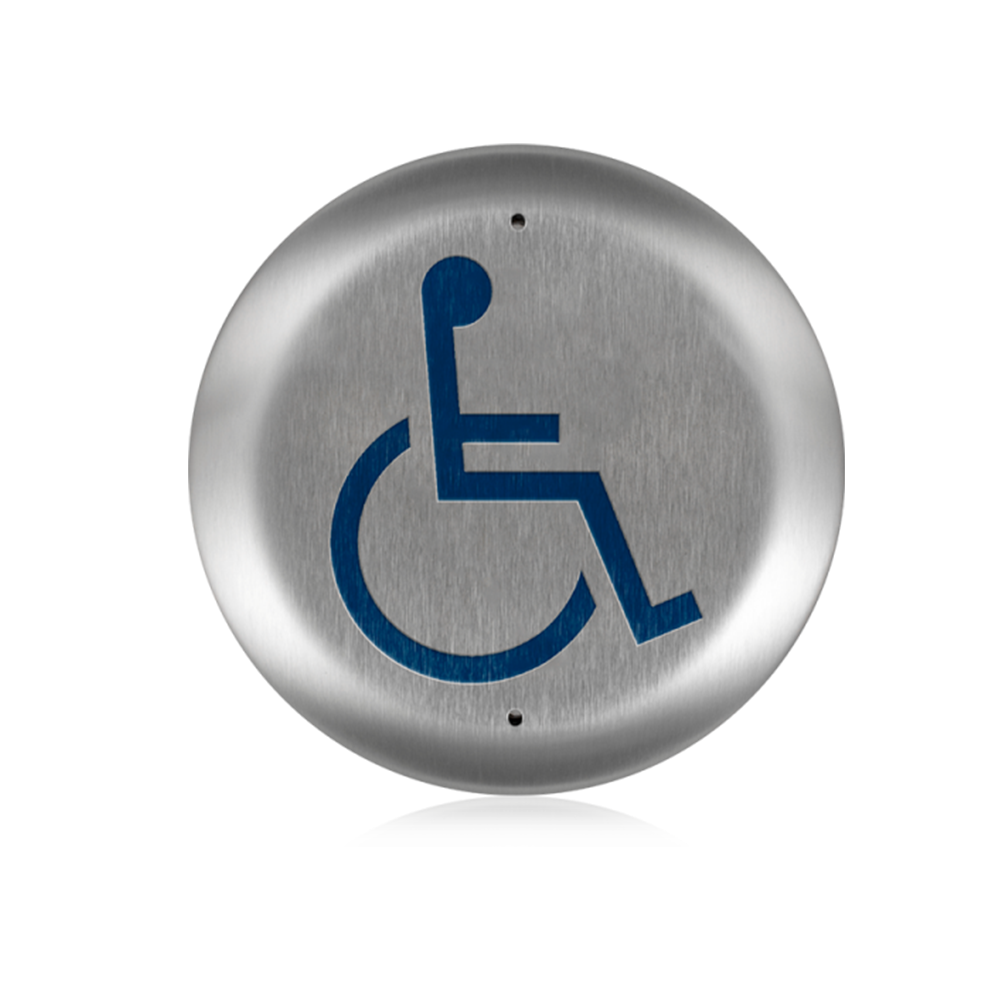 BEA 4.5 Inch Round Push Plates, Stainless Steel