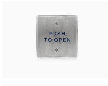 BEA 4.5 Inch Square Push Plates, Stainless Steel