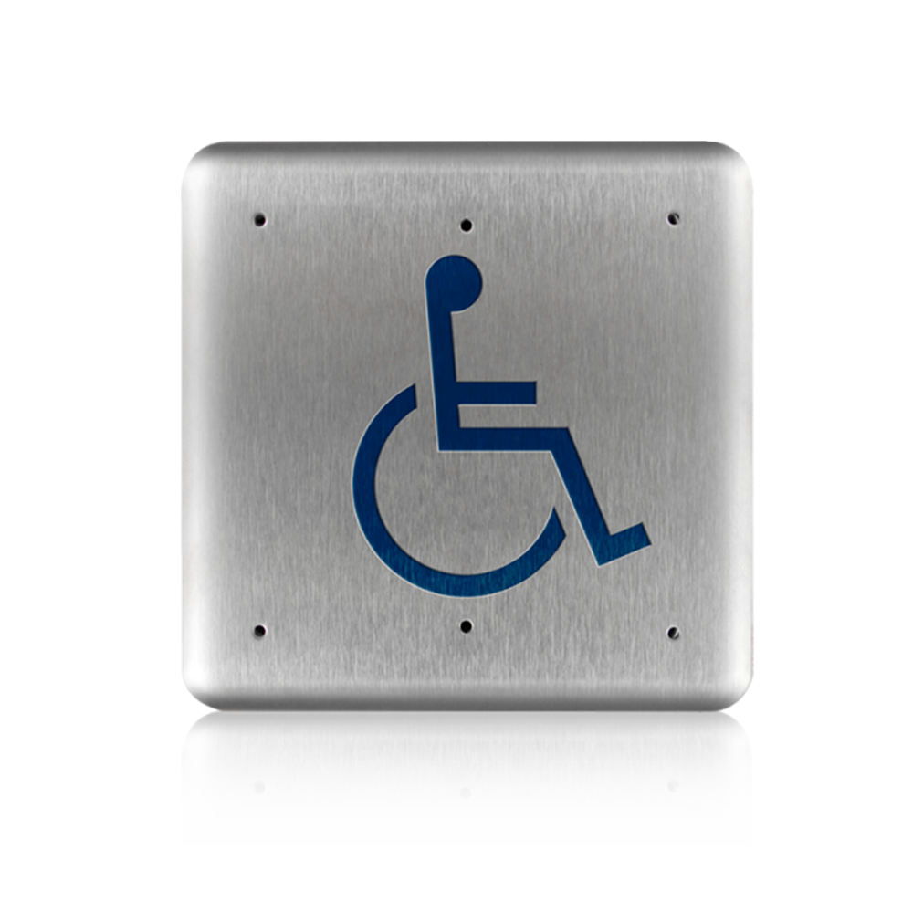 BEA 6 Inch Square Push Plates, Stainless Steel