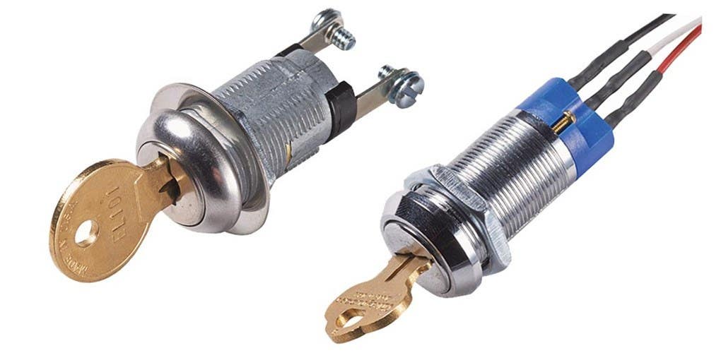 Alarm Controls KA-109/111 Flat Key Switch, Two Keys