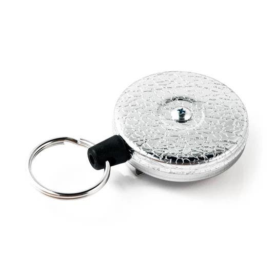 KEY-BAK 0483-821 Original Retractable Key Chain, Textured Chrome