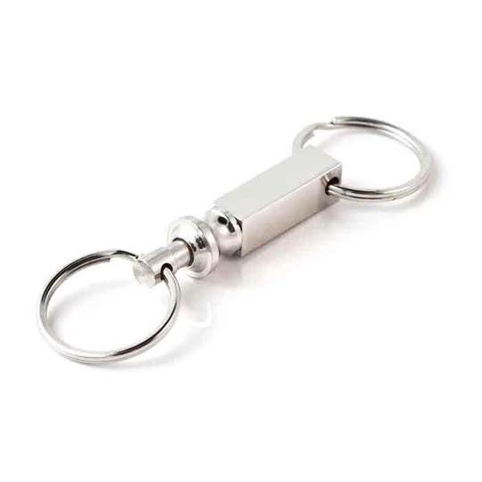 KEY-BAK 0301-123 Square Pull-Apart Key Ring, Chrome