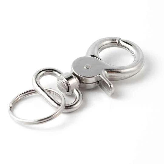 KEY-BAK 0309 Trigger and Bolt Snap Key Ring, Nickel-plated