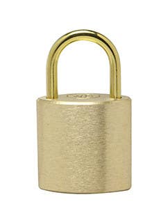 Wilson Bohannan Series C General Purpose Padlock, 1 1/2" Body Width, Brass Finish