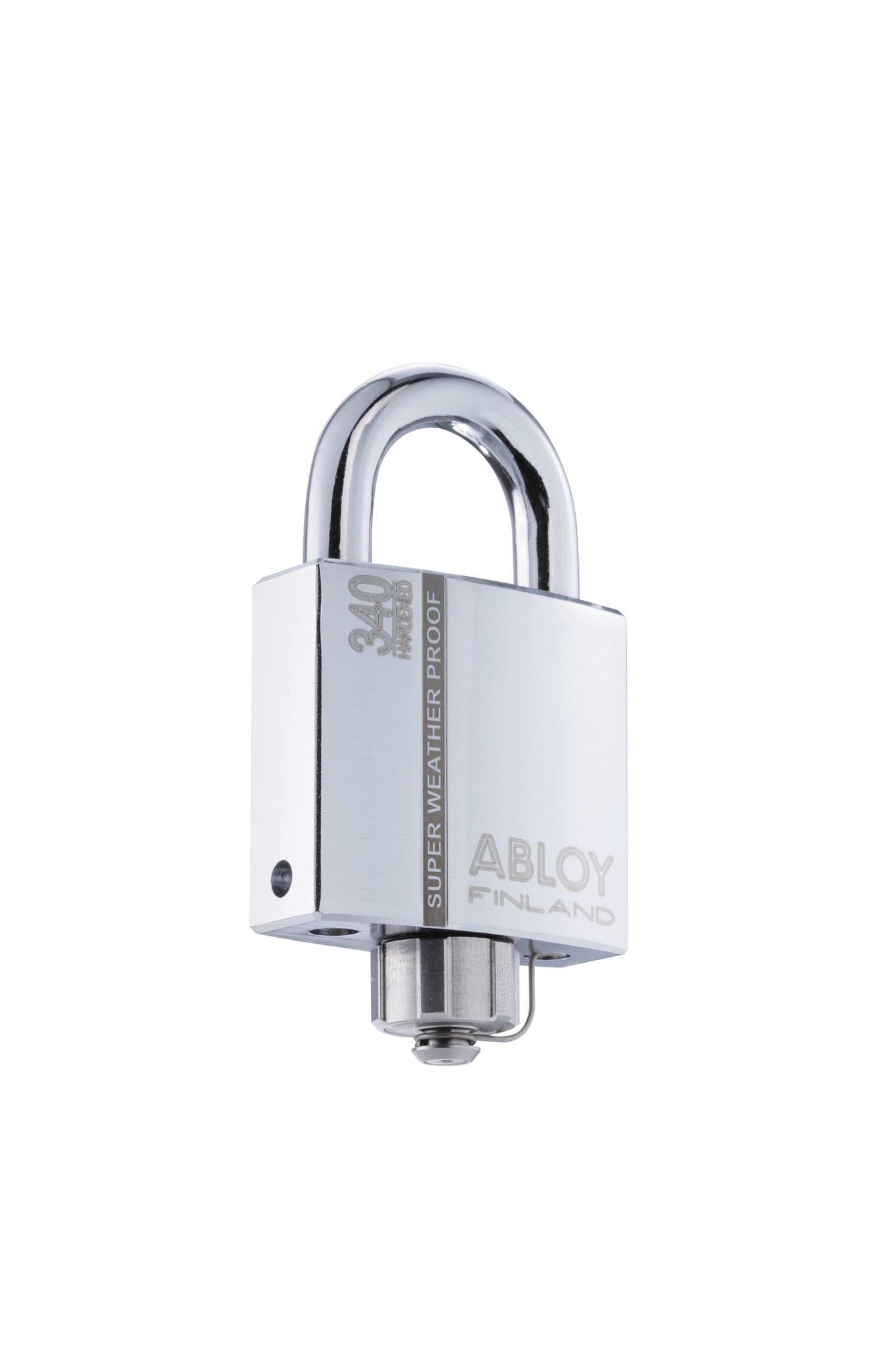 Abloy Sentry PL340 Hardened Steel Padlock, Rekeyable, Finish-Chrome
