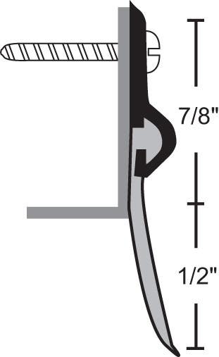 NGP 100V Aluminum Vinyl Door Sweep