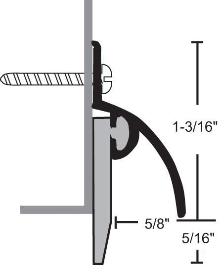 NGP 1015V Vinyl Door Sweep