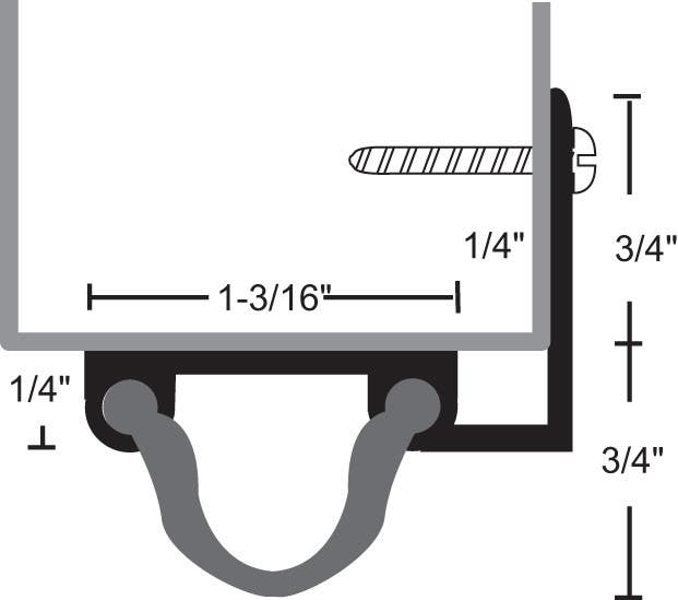 NGP 113N Aluminum Neoprene Door Shoe