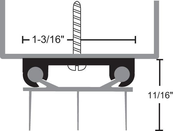 NGP 12T Aluminum Thermoplastic Door Shoe