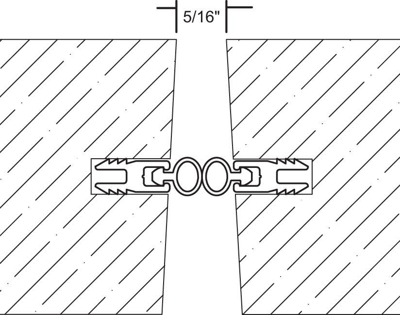 NGP 151N Mill Aluminum Astragal w/ NGP-TPV Seal