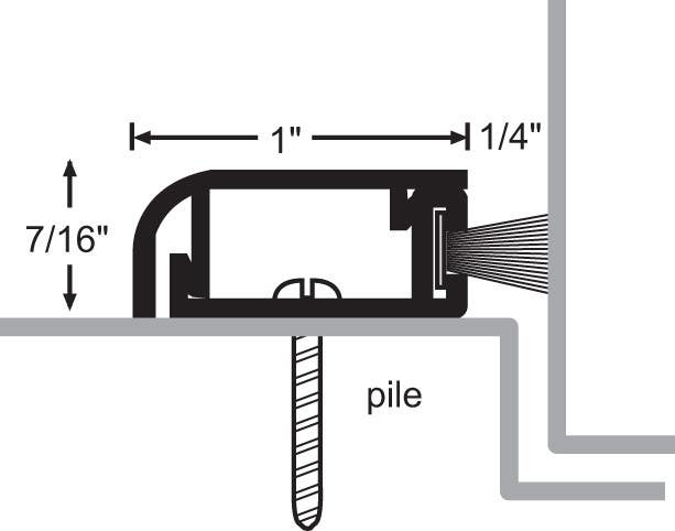 NGP 170P Aluminum Pile Perimeter Seal w/ Concealed Fastener