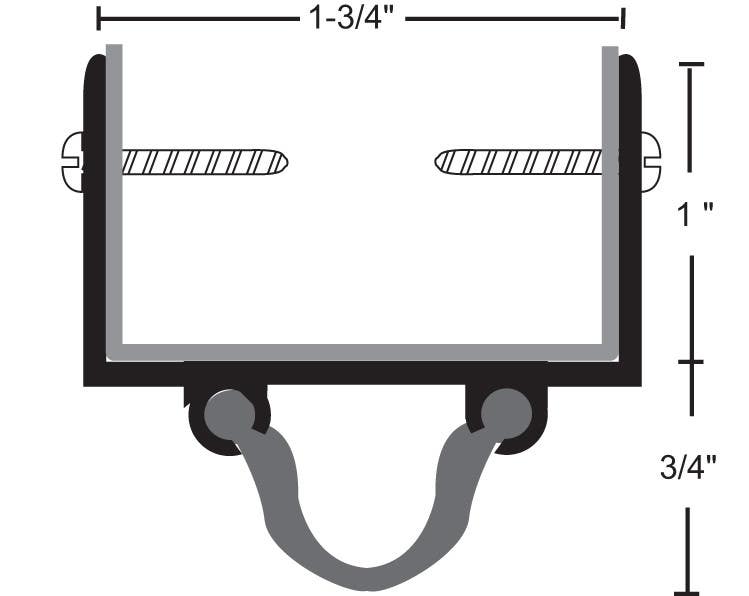 NGP 26N Aluminum Neoprene Door Shoe