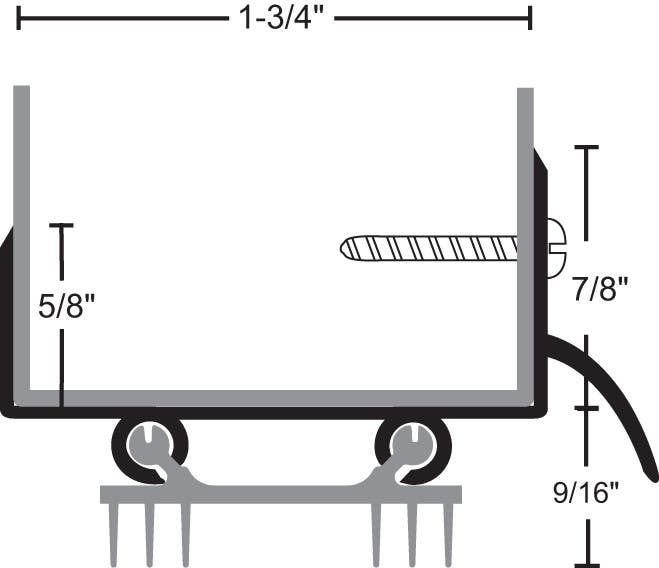 NGP 319ET6 Aluminum Thermoplastic Door Shoe