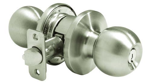 Pamex FT3 Series Sierra Commercial Tubular Knobset, "6 pin "C" keyway" Satin Stainless Steel