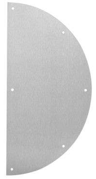 Burns Manufacturing 60 Half Moon Shaped Decorative Wrought Push Plate, .050 Thick