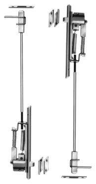 Burns Manufacturing 7842 Non-Handed Automatic Flush Bolt Set - Metal Door