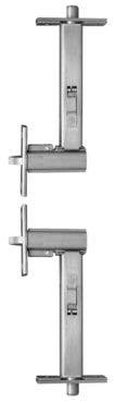 Burns Manufacturing 7962 Non-Handed Automatic Flush Bolt Set - Wood Door - Two Piece Design