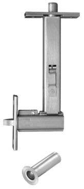 Burns Manufacturing 7969 Automatic Flush Bolt with Bottom Fire Bolt - Wood Door - Two Piece Design