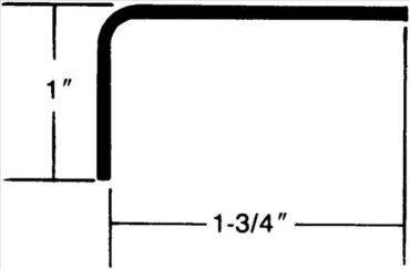 Burns Manufacturing 301 "L" Shaped 90° 1" × 1-3/4" I.D. Door Edging
