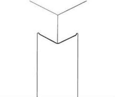 Burns Manufacturing 310 3-1/2" x 3-1/2" x 48" Tall Metal Corner Guard