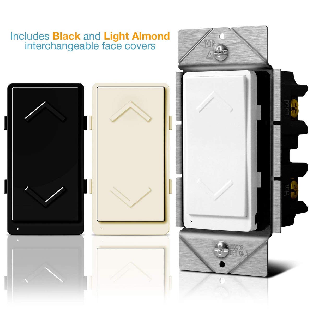 Topgreener ZW500DM-PLUS, In-Wall Smart Z-Wave Dimmer Switch with Energy Monitoring - White