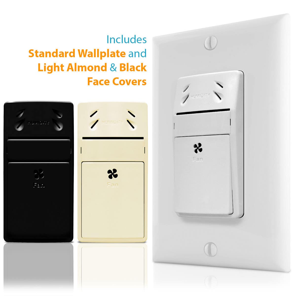 Topgreener TDHS5 In-Wall Humidity Sensor Switch, Fan/Exhaust Control