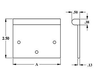 Trimco APC30 Series Modern Edge Pull, 2.5" Width