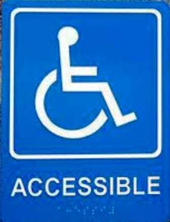 Trimco 751 8" Square - Handicap Restroom  Signage, Braille