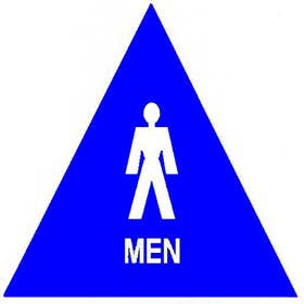 Trimco 753 12" Triangle – Men Restroom Signage