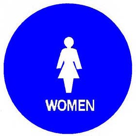 Trimco 754 12" Circle – Women Restroom  Signage