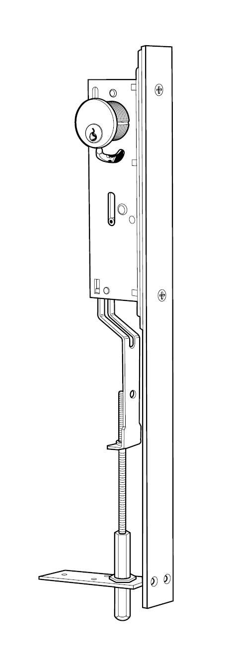 Adams Rite 1877 Cylinder Operated Flushbolt for Wooden Doors ( 1-1/4" Backset)