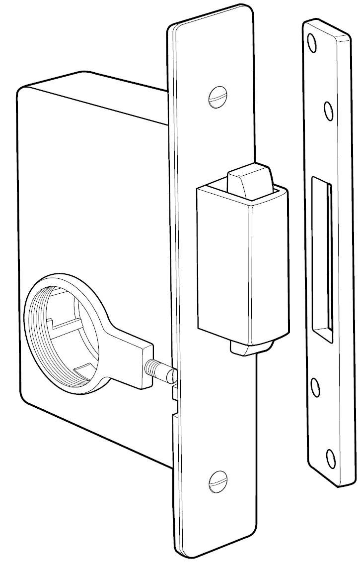 Adams Rite 2331 Heavy Duty Deadbolt, 1-3/4" backset, complete with strike