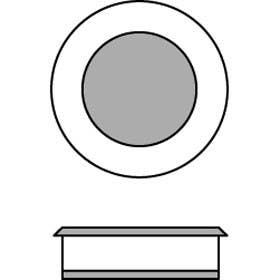Trimco 7059 FOCAL Round Flush Pull, 2-1/2"