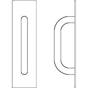 Trimco 7141 FOCAL 3" x 12" Plate, 3/4" Diameter Pull