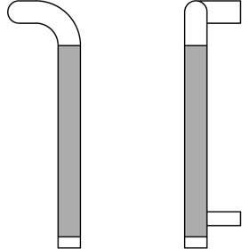 Trimco 7160 FOCAL Offset Cane Pull, 1" Diameter, Matte Black Poly Grip