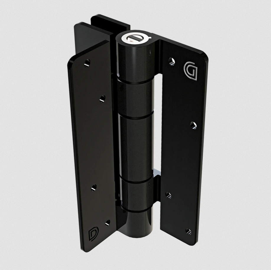 D&D KF3 KwikFit Aluminum, Self-Closing Gate Hinge, Single, No Screws