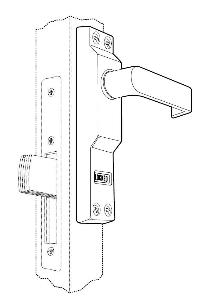 Adams Rite 4550 Series MS Deadlock Lever, Door Thickness - 1-3/4" to 2"