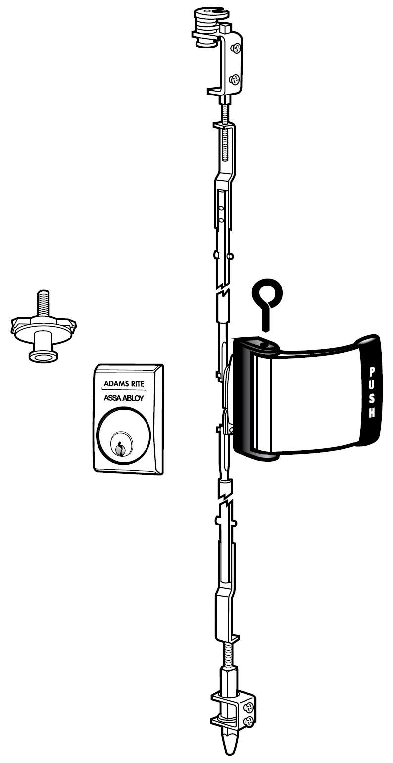 Adams Rite 4781 Two-Point Deadlatch with Paddle