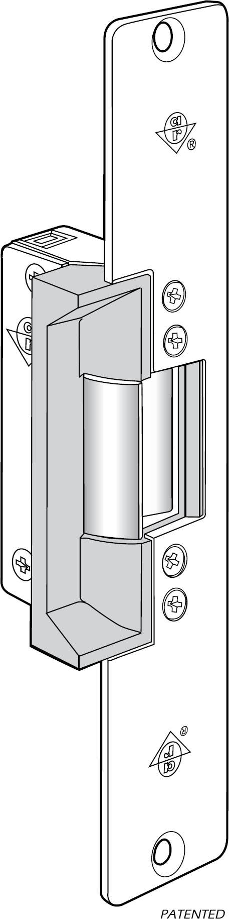 Adams Rite 7110/7111 Electric Strike For wood jamb, Satin Chrome