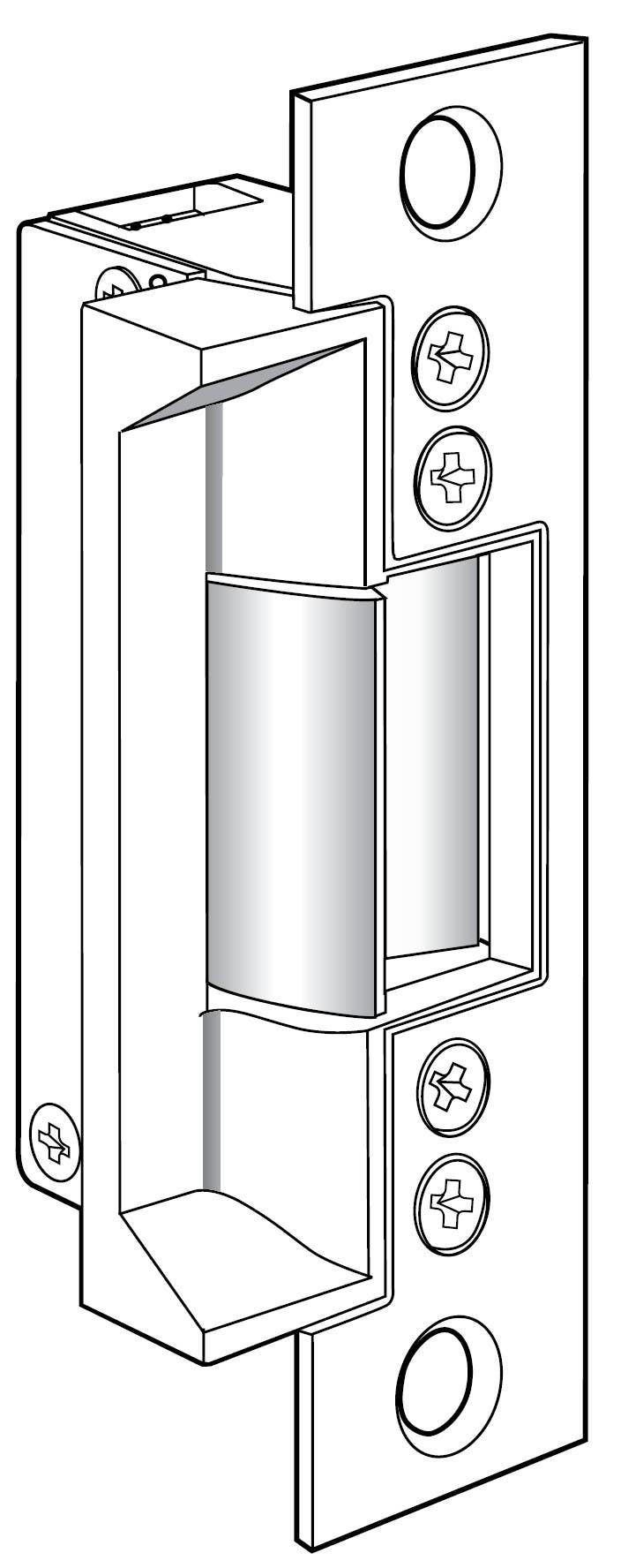 Adams Rite 7240 Fire-Rated Electric Strike for Hollow Metal Door Jambs, Stainless Steel