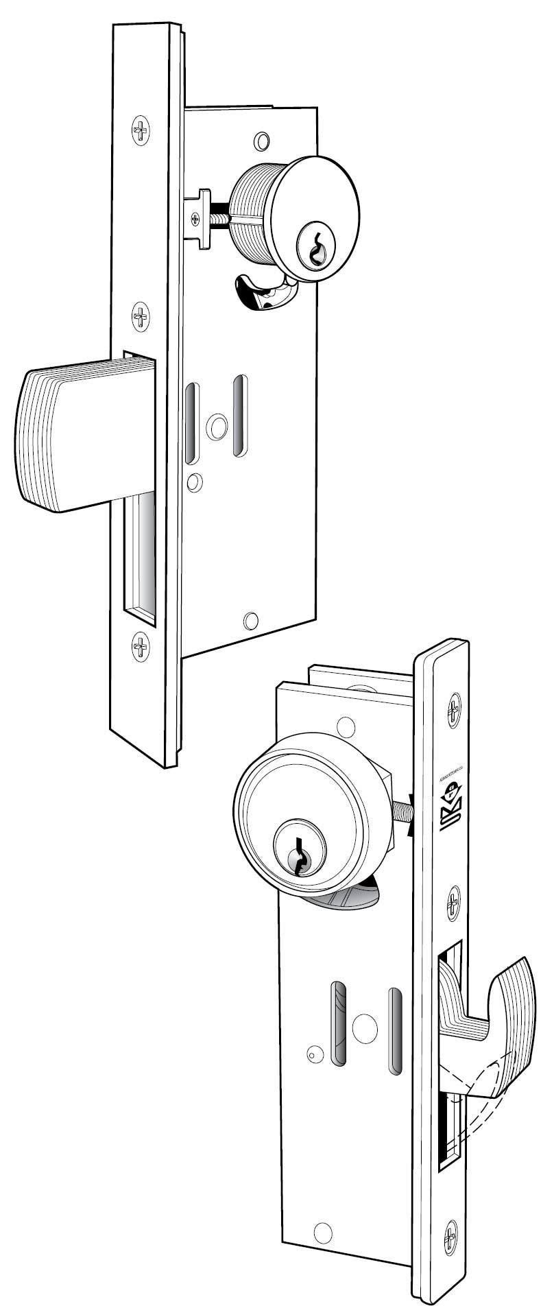 Adams Rite MS1850S Series MS Deadlock for a Single Leaf Narrow Stile Door