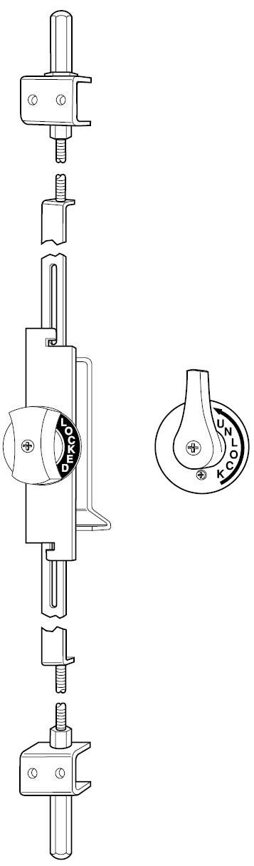 Adams Rite MS1880/MS1881 Two-Point Flushbolt