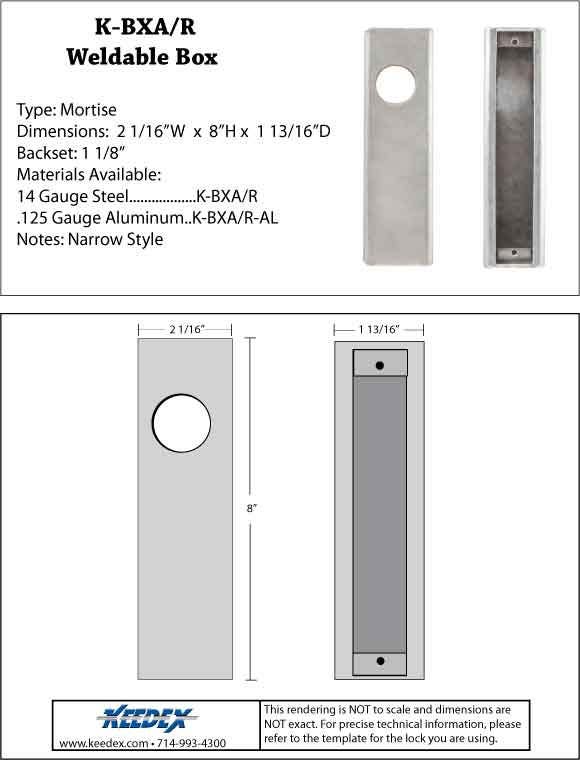 Keedex K-BXA 1 Lock Box Adams Rite BS 1850S, 1851S, 4511, 4710 & 4711