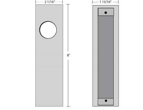 Keedex K-BXA/R-AL Alum Box Adams Rite 1850S, 1851S, 4511, 4710 & 4711, 1 1/8" B/S