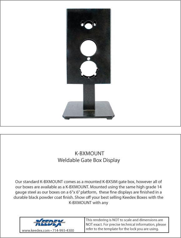 Keedex K-BXMOUNT Weldable Gate Box Mount